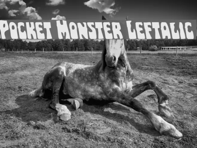 Pocket Monster Leftalic Font examples