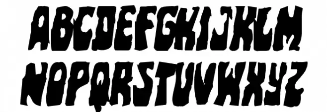 Pocket Monster Mangled Italic フォント 大文字