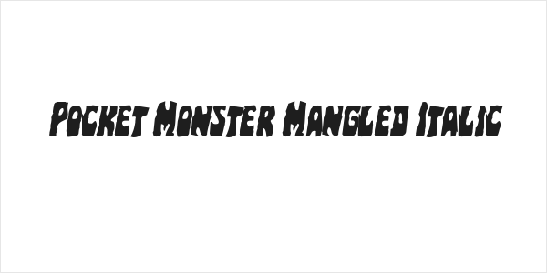 Pocket Monster Mangled Italic Logo