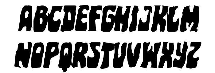 Pocket Monster Mangled Italic Font LOWERCASE
