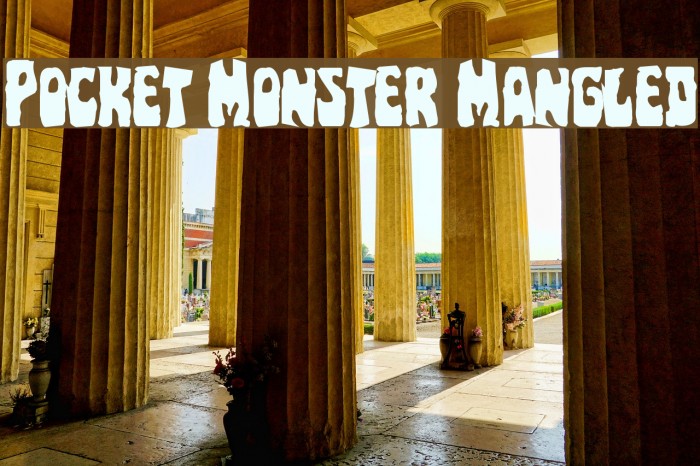 Pocket Monster Mangled Font examples