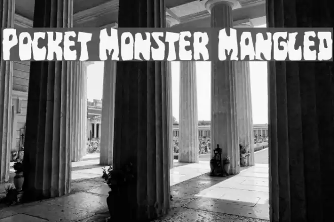Pocket Monster Mangled Fonte examples