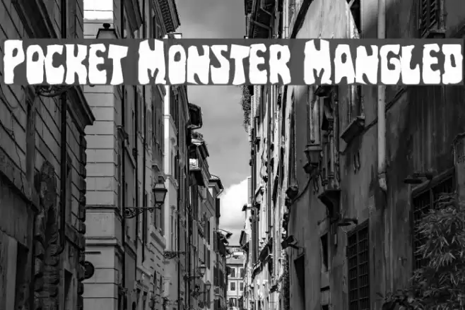 Pocket Monster Mangled Fonte examples