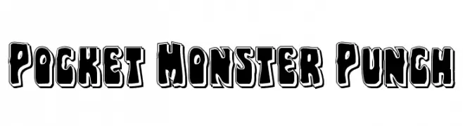 Pocket Monster Punch  フリーフォントのダウンロード