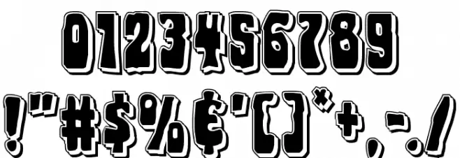 Pocket Monster Punch Font OTHER CHARS