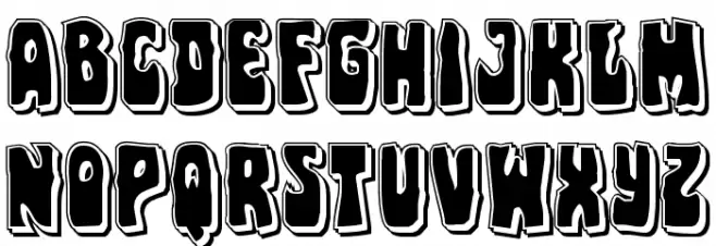 Pocket Monster Punch Schriftart Kleinbuchstaben