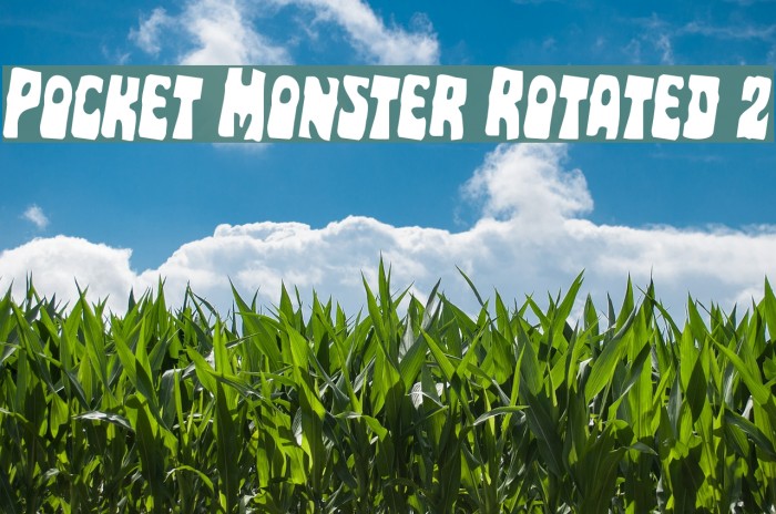 Pocket Monster Rotated 2 Font examples