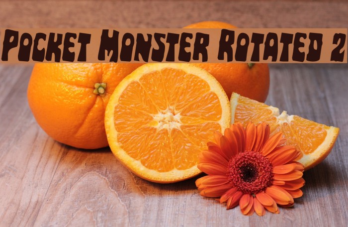 Pocket Monster Rotated 2 Font examples