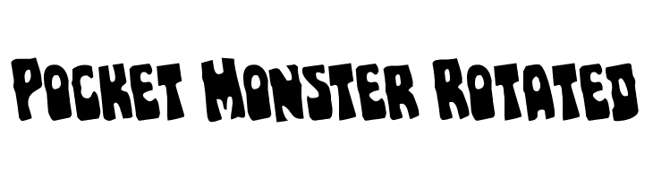 Pocket Monster Rotated Font