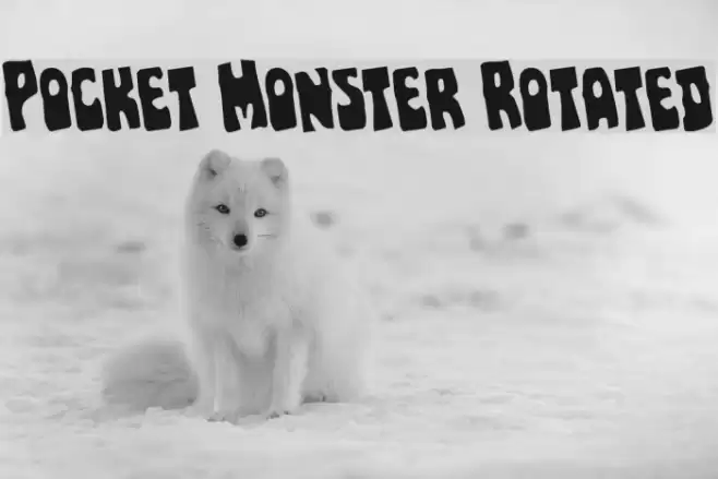 Pocket Monster Rotated Font examples