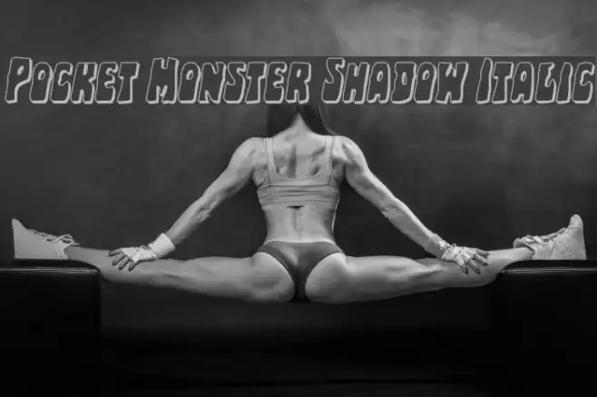 Pocket Monster Shadow Italic Font examples
