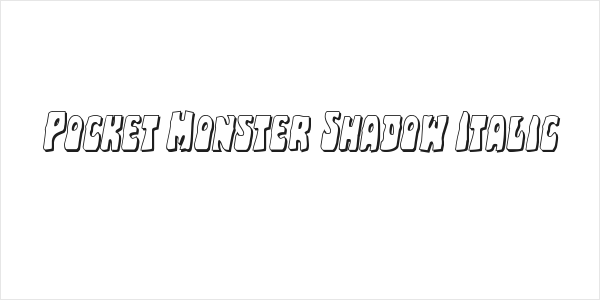 Pocket Monster Shadow Italic Logo