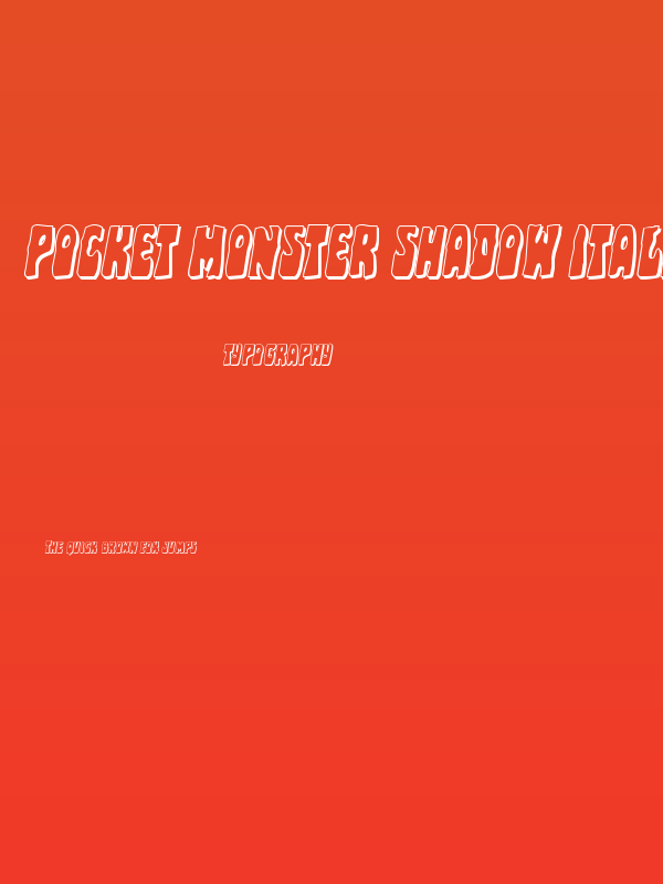Pocket Monster Shadow Italic Poster