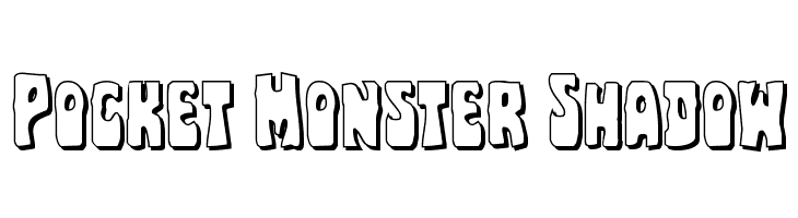 Pocket Monster Shadow Font