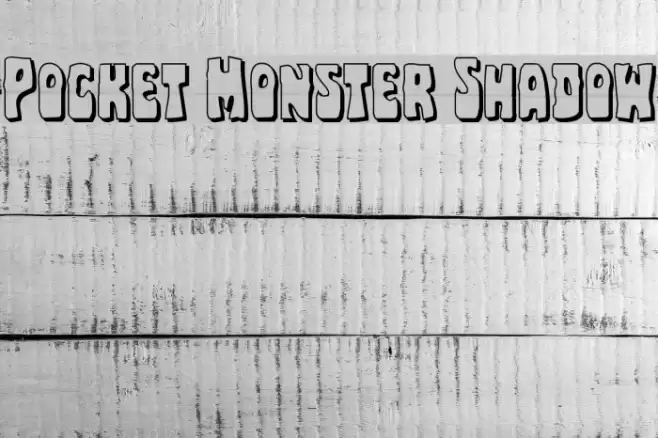 Pocket Monster Shadow Font examples
