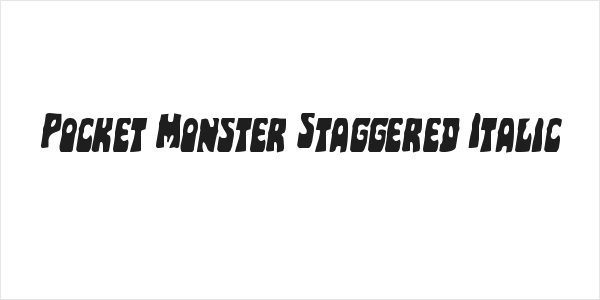 Pocket Monster Staggered Italic Logo