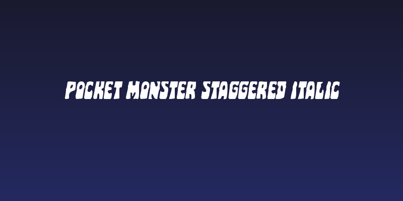 Pocket Monster Staggered Italic Social Header