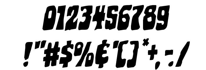 Pocket Monster Staggered Rotalic Font OTHER CHARS