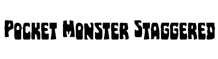 Pocket Monster Staggered  नि: शुल्क फ़ॉन्ट्स डाउनलोड