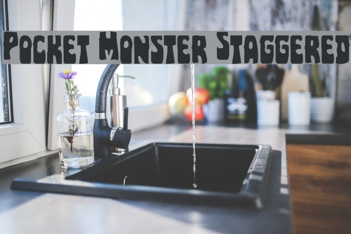 Pocket Monster Staggered Font examples