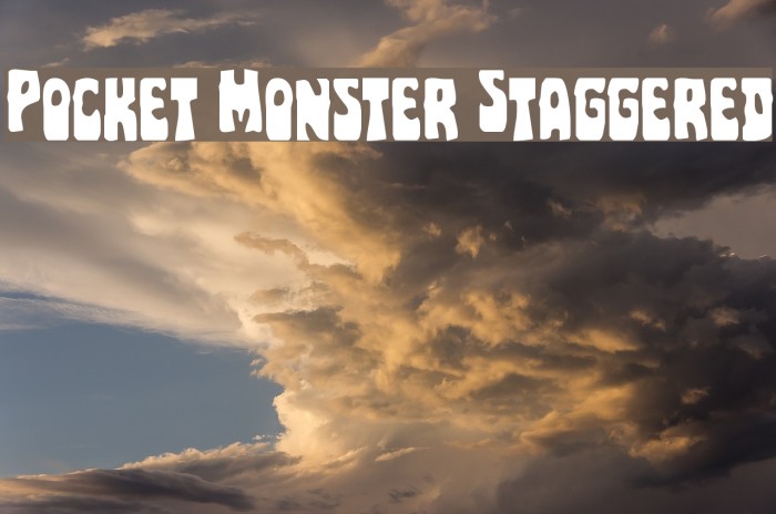 Pocket Monster Staggered Font examples
