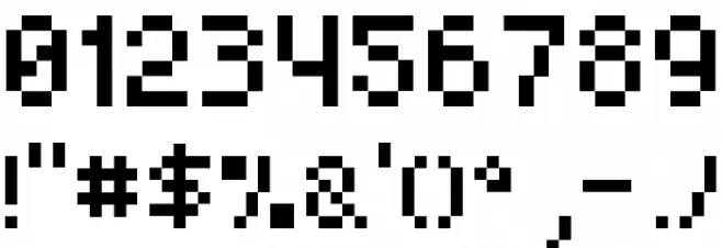 Pocket Pixel Regular Font OTHER CHARS