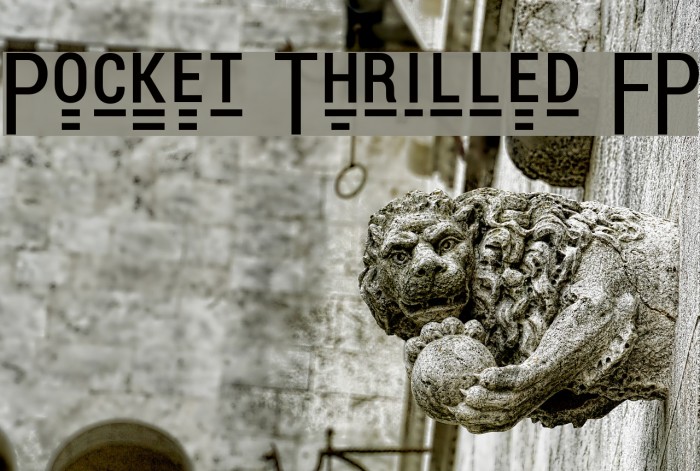 Pocket Thrilled FP Font examples