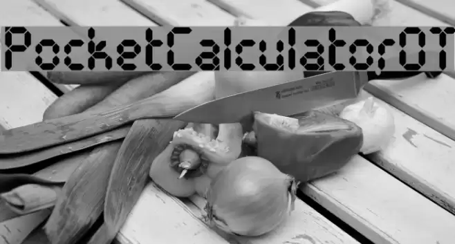 PocketCalculatorOT Font examples