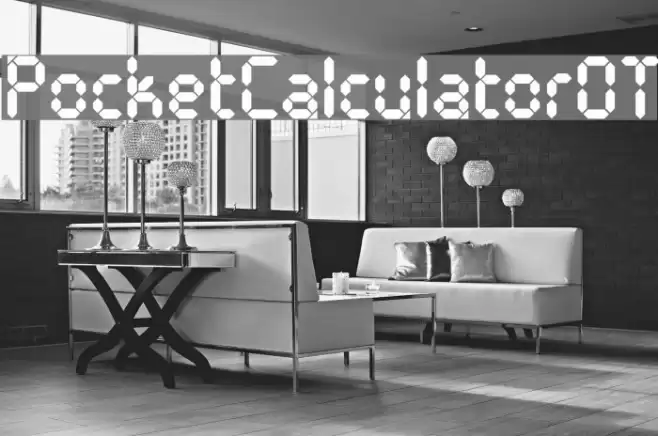 PocketCalculatorOT Font examples