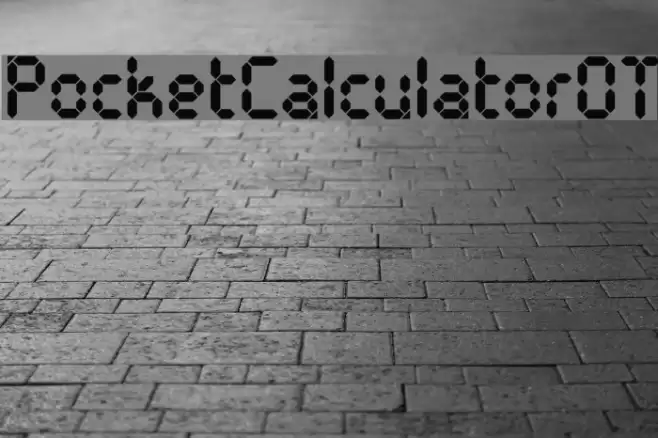 PocketCalculatorOT Font examples