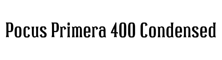 Pocus Primera 400 Condensed  Free Fonts Download