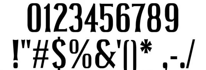 Pocus Primera 400 Condensed Font OTHER CHARS