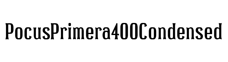 Pocus Primera 400 Condensed  नि: शुल्क फ़ॉन्ट्स डाउनलोड