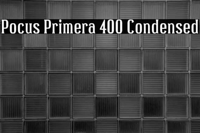 Pocus Primera 400 Condensed Font examples