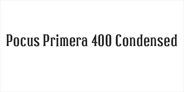 Pocus Primera 400 Condensed Logo