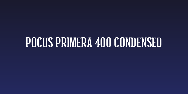 Pocus Primera 400 Condensed Social Header