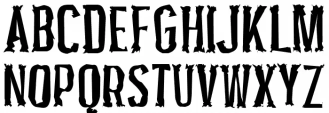 Pocus Primera Distorted 400 Condensed Schriftart Groß