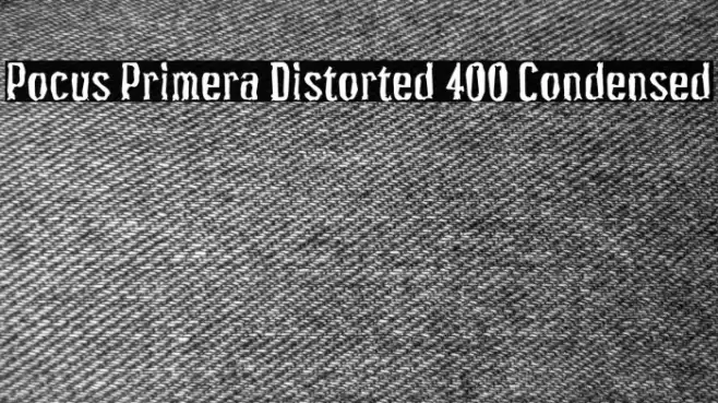 Pocus Primera Distorted 400 Condensed Font examples