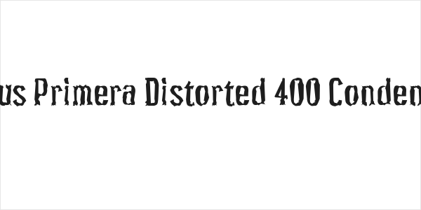 Pocus Primera Distorted 400 Condensed Logo