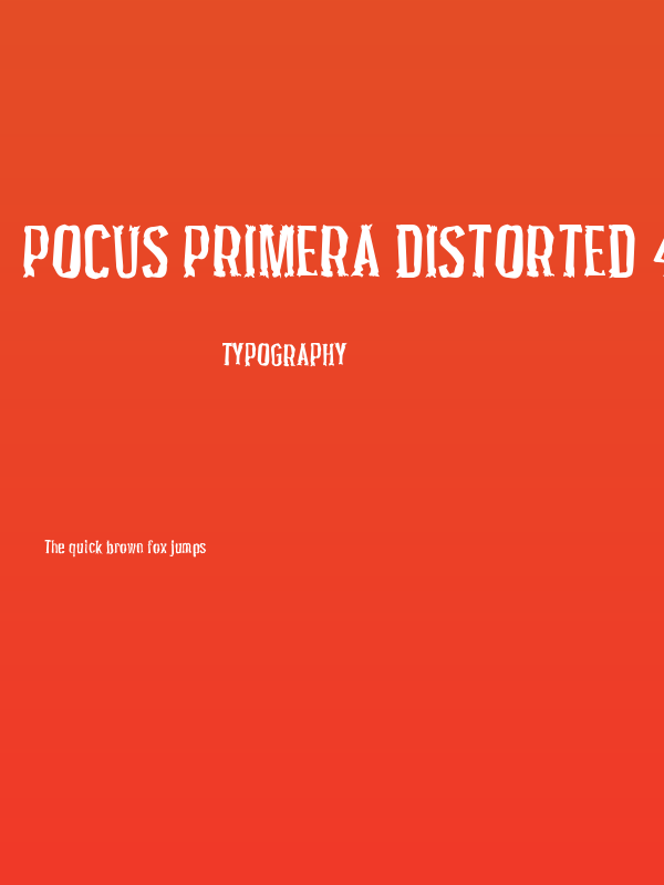 Pocus Primera Distorted 400 Condensed Poster