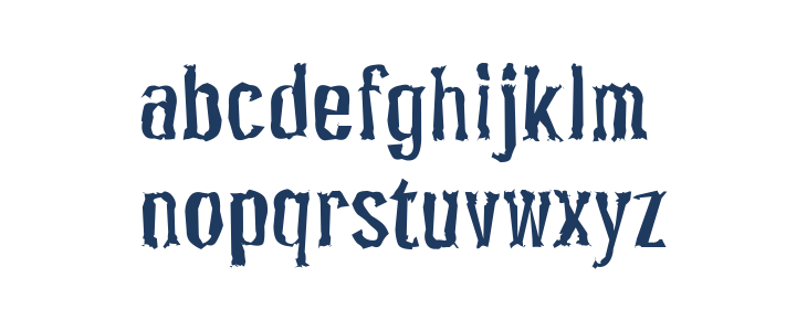 Pocus Primera Distorted 400 Condensed Lowercase