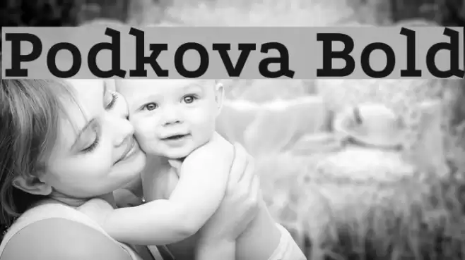 Podkova Bold Font examples