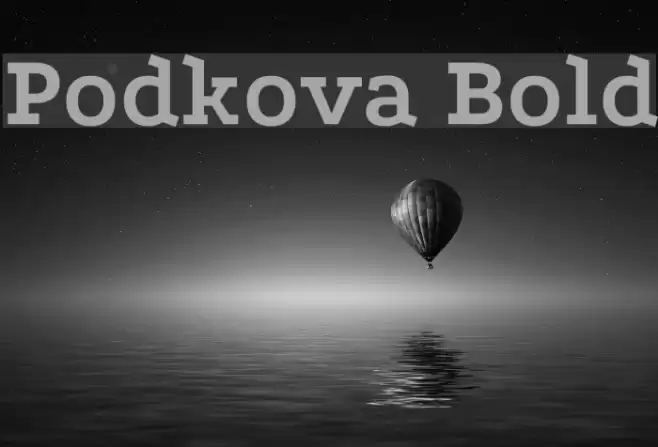 Podkova Bold Font examples