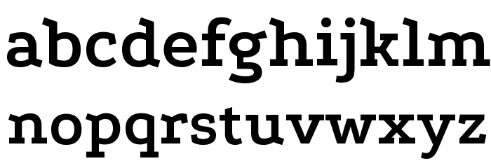 Podkova Bold Font LOWERCASE