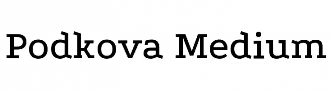 Podkova Medium  フリーフォントのダウンロード