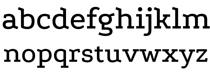 Podkova Medium Font LOWERCASE