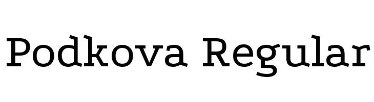 Podkova Regular Font