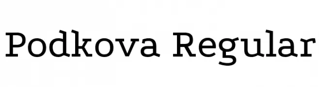 Podkova Regular  フリーフォントのダウンロード