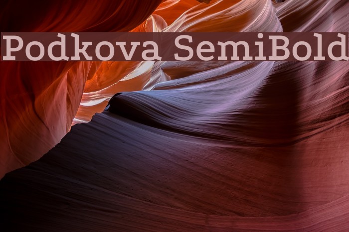 Podkova SemiBold Font examples