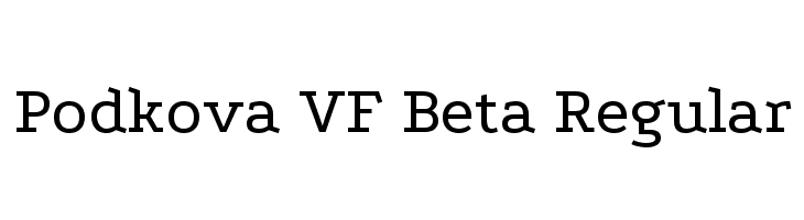 Podkova VF Beta Regular  font caratteri gratis